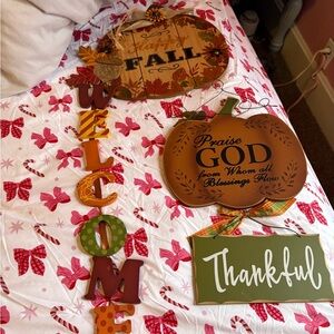 Festive Fall and Thanksgiving Sign Set